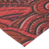 Elegant Oriental Floral Swirl op rood leder Tafelkleed (Gekanteld)