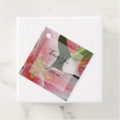 Elegant Oriental Lilies Wedding Gift Bedankjes Labels (In situ)