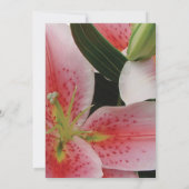 Elegant Oriental Lilies Wedding Invitations Kaart (Achterkant)