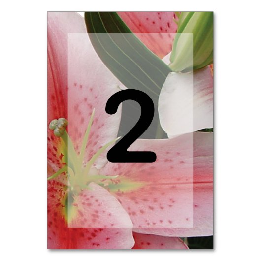 Elegant Oriental Lilies Wedding Kaart (Voorkant)