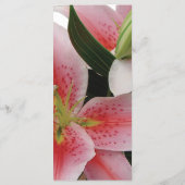 Elegant Oriental Lilies Wedding Menu (Achterkant)