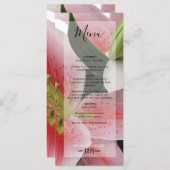 Elegant Oriental Lilies Wedding Menu (Voorkant / Achterkant)
