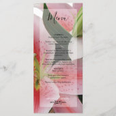 Elegant Oriental Lilies Wedding Menu (Voorkant)