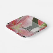 Elegant Oriental Lilies Wedding Papieren Bordje (Gebogen)