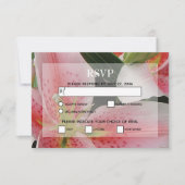 Elegant Oriental Lilies Wedding RSVP Kaarten Kaartje (Voorkant)