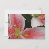 Elegant Oriental Lilies Wedding RSVP Kaarten Kaartje (Achterkant)