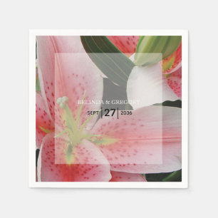 Elegant Oriental Lilies Wedding Servet