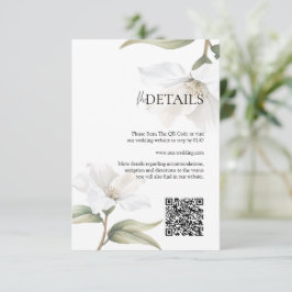 Elegant Oriental Magnolia Wedding Informatiekaartje
