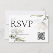 Elegant Oriental Magnolia Wedding RSVP Kaartje (Voorkant)
