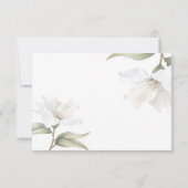 Elegant Oriental Magnolia Wedding RSVP Kaartje (Achterkant)