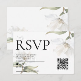 Elegant Oriental Magnolia Wedding  RSVP Kaartje