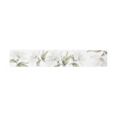 Elegant Oriental White Magnolia Wedding  Uitnodigingen Wikkel (Vlak)
