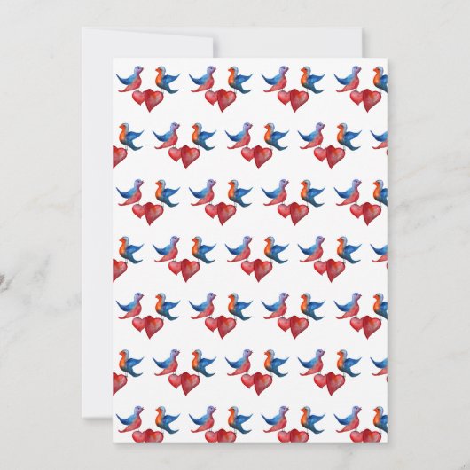 Elegant, Originele Tortelduifjes Bruiloft Kaart (Achterkant)