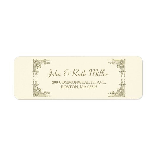 Elegant  Ornament 1 de Etiketten van het Adres van (Voorkant)