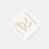 Elegant Ornament 70 en Fabulous 70th Birthday Servet (Hoek)
