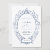  Elegant Ornament Bloemenblad Lijst Bruiloft Kaart (Voorkant)