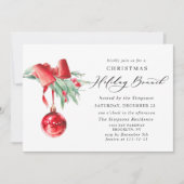 Elegant Ornament CHRISTMAS HOLIDAY BRUNCH Kaart (Voorkant)