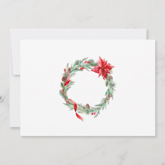 Elegant Ornament CHRISTMAS HOLIDAY BRUNCH Kaart (Achterkant)