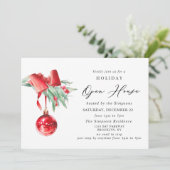 Elegant Ornament CHRISTMAS HOLIDAY OPEN HOUSE Kaart (Staand voorkant)