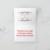 Elegant Ornament Design Kerstmis Kaarten (Binnen)