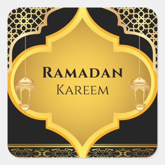 Elegant Ornament Islamic Ramadan Kareem Stickers (Voorkant)