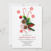 Elegant Ornament kerstavond-feestdag Kaart (Voorkant)