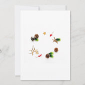 Elegant Ornament kerstavond-feestdag Kaart (Achterkant)