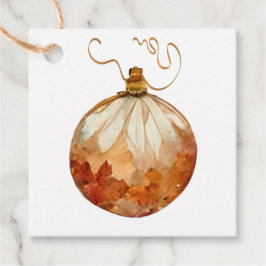 Elegant Ornament kerstcadeau Label