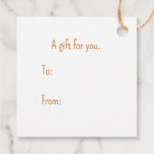 Elegant Ornament kerstcadeau Label (Achterkant)