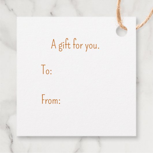 Elegant  Ornament kerstcadeau Label (Achterkant)