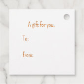 Elegant  Ornament kerstcadeau Label (Achterkant)