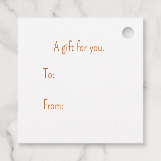 Elegant  Ornament kerstcadeau Label (Achterkant)