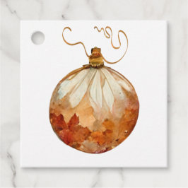 Elegant Ornament kerstcadeau Label