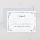  Elegant Ornament Lijst bruiloft details Kaart (Voorkant / Achterkant)