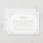  Elegant Ornament Lijst bruiloft details Kaart (Voorkant)
