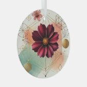Elegant Ornament met Chocolate Cosmos Flower (Voorkant Rechts)