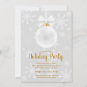 Elegant Ornament op Snowflakes Vakantie Kaart (Voorkant)