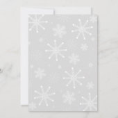 Elegant Ornament op Snowflakes Vakantie Kaart (Achterkant)