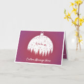 Elegant Ornament Santa Slapigh Kerstfeestdag Kaart (Gele Bloem)