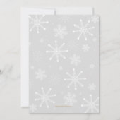 Elegant Ornament Snowflakes Holiday Invitations (Achterkant)