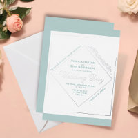 Elegant Ornament Turquoise Silver Lijst Wedding