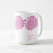 Elegant Ornament White/Roze Mok (Voorkant rechts)