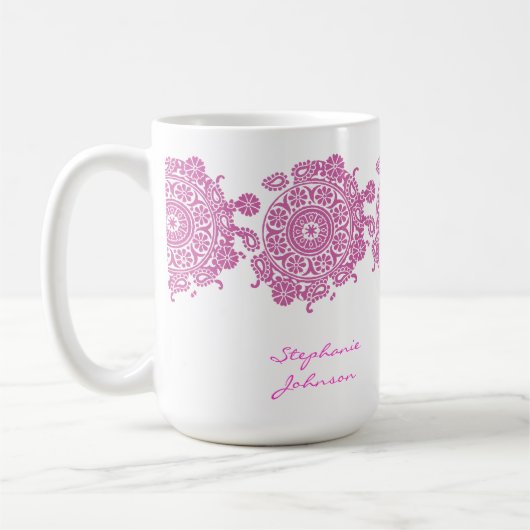 Elegant Ornament White/Roze Mok (Links)