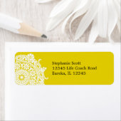 Elegant Ornament Wit/Geel etiket (Insitu)