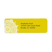 Elegant Ornament Wit/Geel etiket (Voorkant)