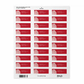 Elegant Ornament Wit/Rood etiket (Full Sheet)