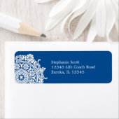 Elegant Ornament Wit/Royal Blue Avery Label (Insitu)