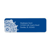 Elegant Ornament Wit/Royal Blue Avery Label (Voorkant)