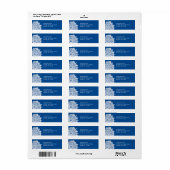 Elegant Ornament Wit/Royal Blue Avery Label (Full Sheet)