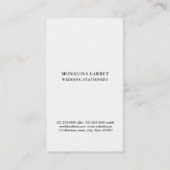 Elegant Ornamental Crest Lijst Monogram Visitekaartje (Achterkant)